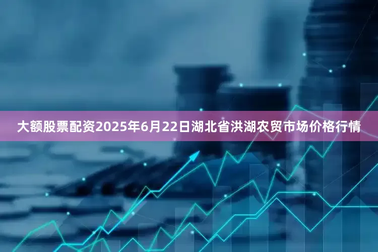 大额股票配资2025年6月22日湖北省洪湖农贸市场价格行情